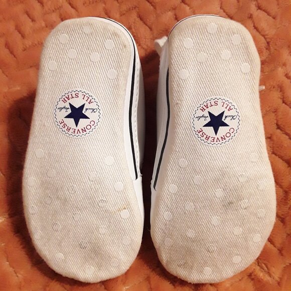 Baby's First All Star White High Top Converse Sneakers - Picture 6 of 6